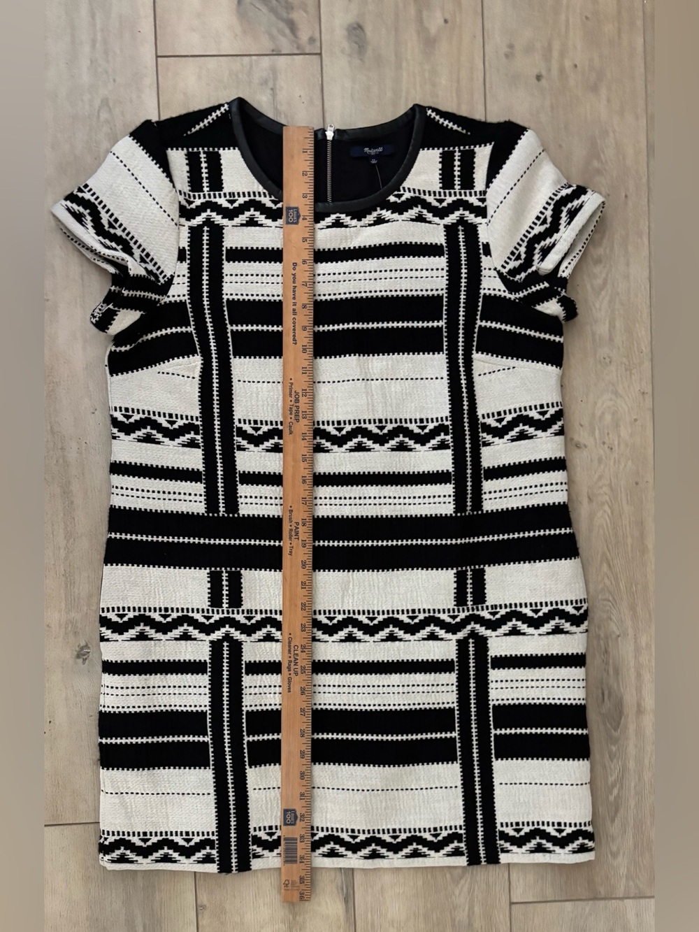 Madewelll Geo Jacquard Dress NWT Black/White Size 12 - Picture 7 of 9